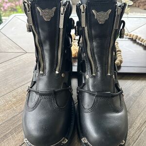 Harley Davidson Men's Brake Light Riding Boots Sz 10